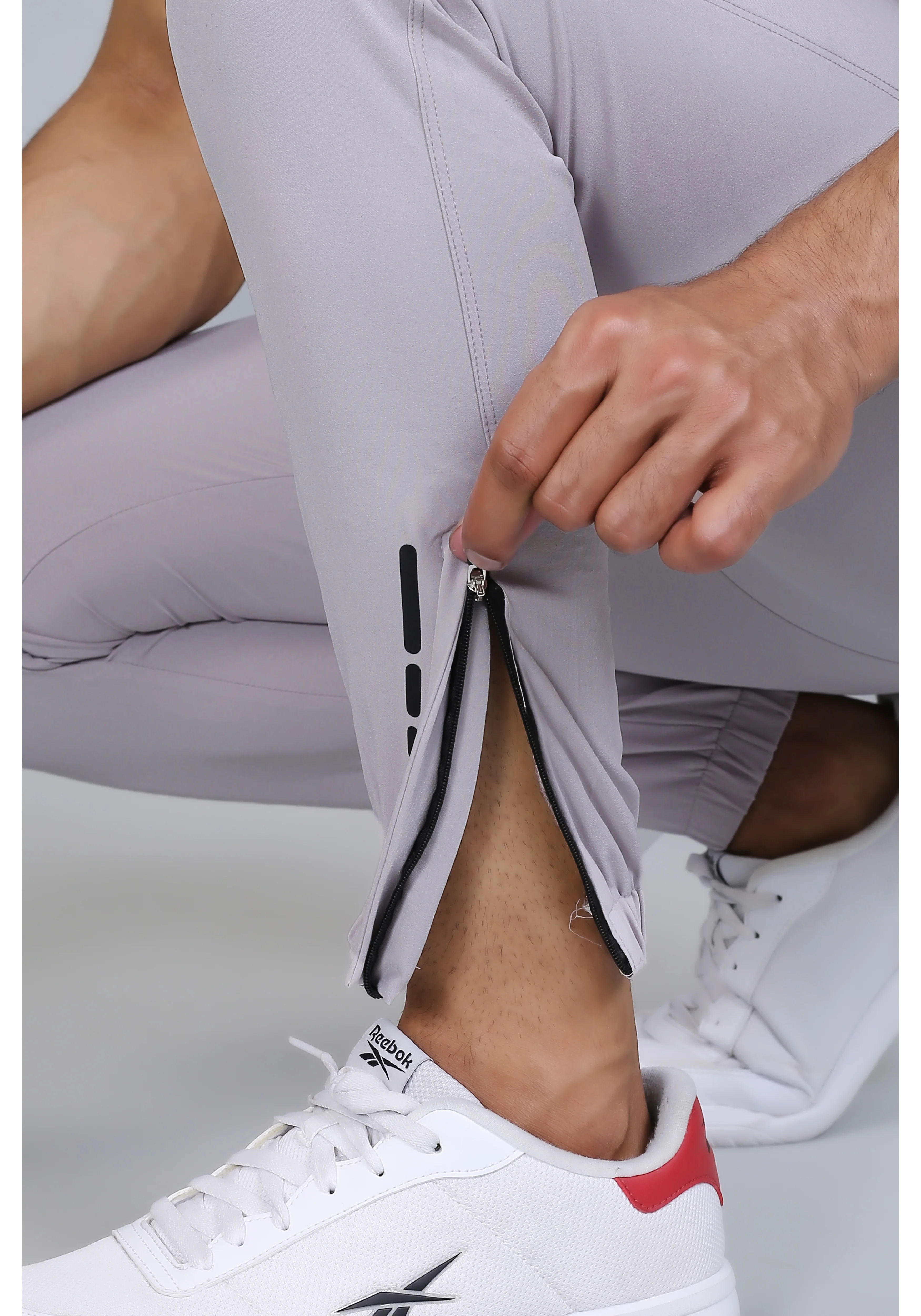 Ethan Men Solid Nylon Spandex Six Zipper Track Pants - Image 18