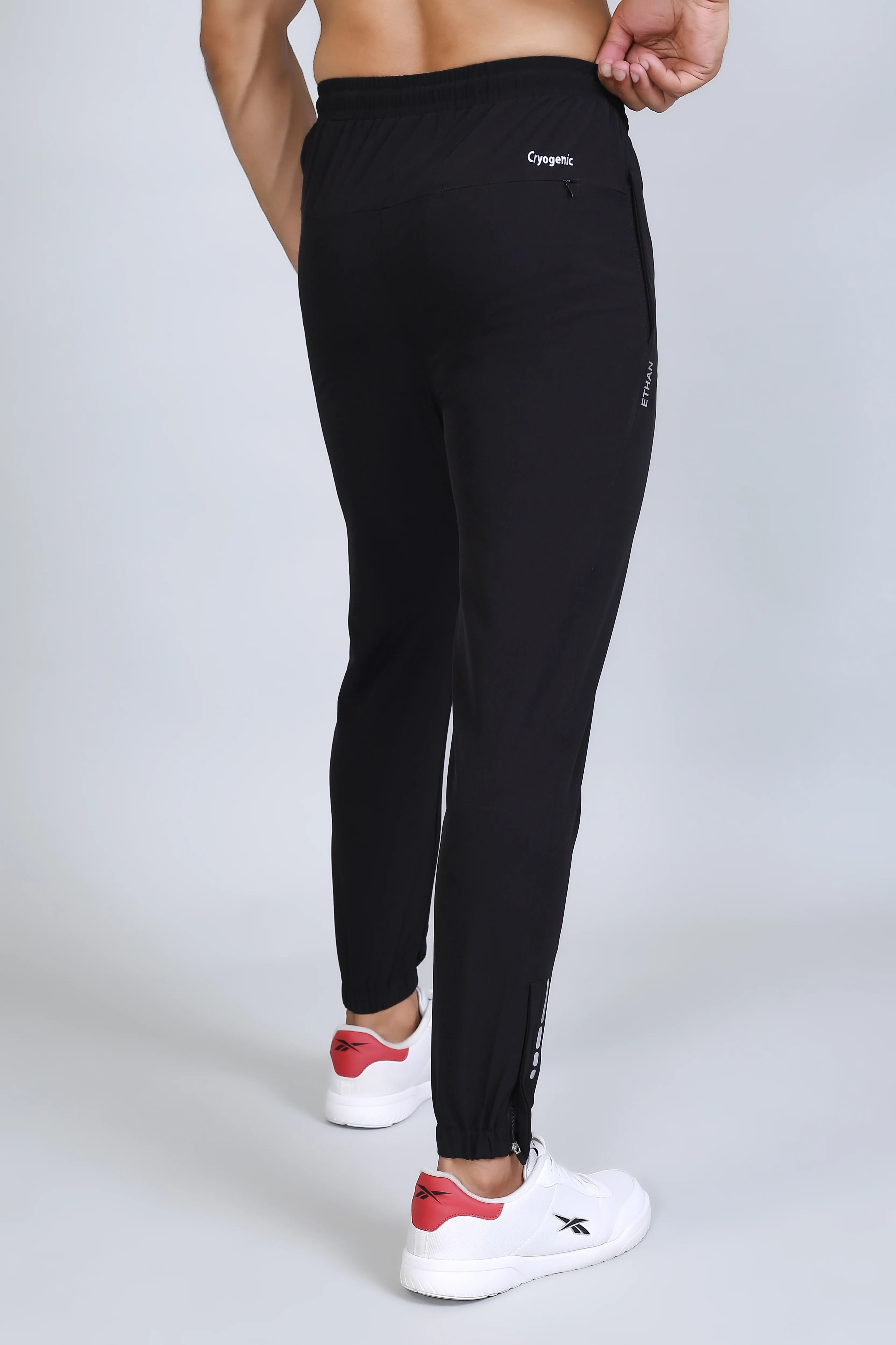 Ethan Men Solid Nylon Spandex Six Zipper Track Pants - Image 21