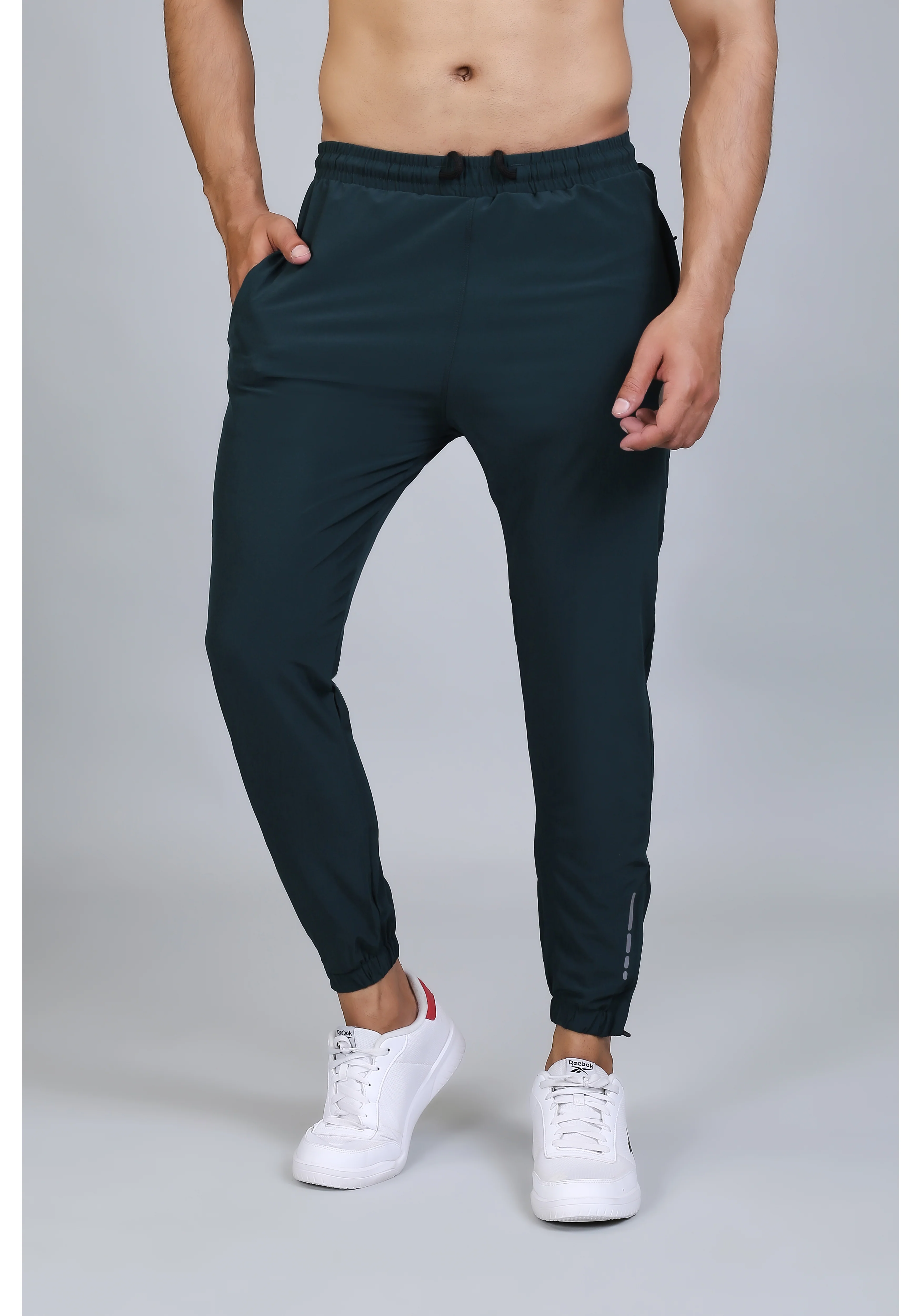 Ethan Men Solid Nylon Spandex Six Zipper Track Pants - Image 30
