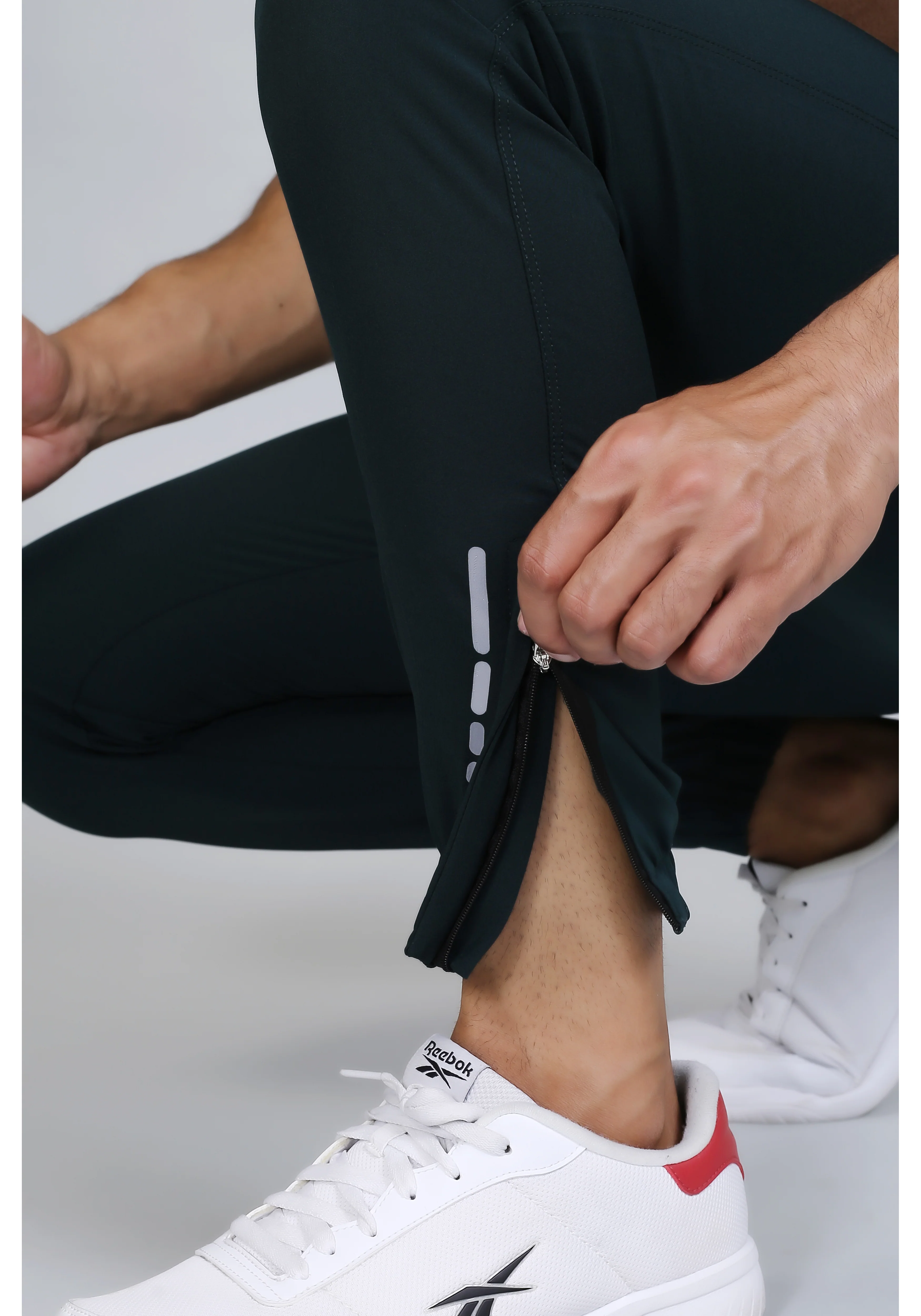 Ethan Men Solid Nylon Spandex Six Zipper Track Pants - Image 32