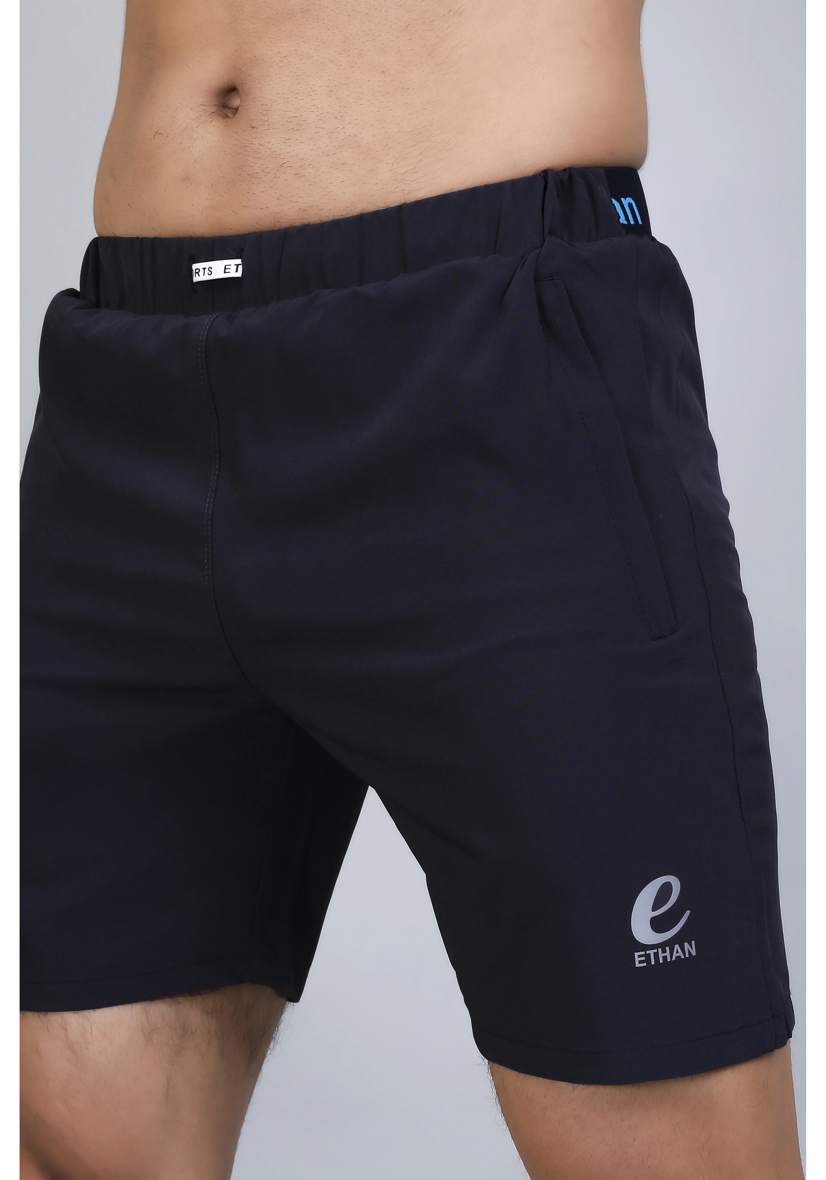 Ethan Solid Men Elastic Waistband Sports Shorts - Image 11