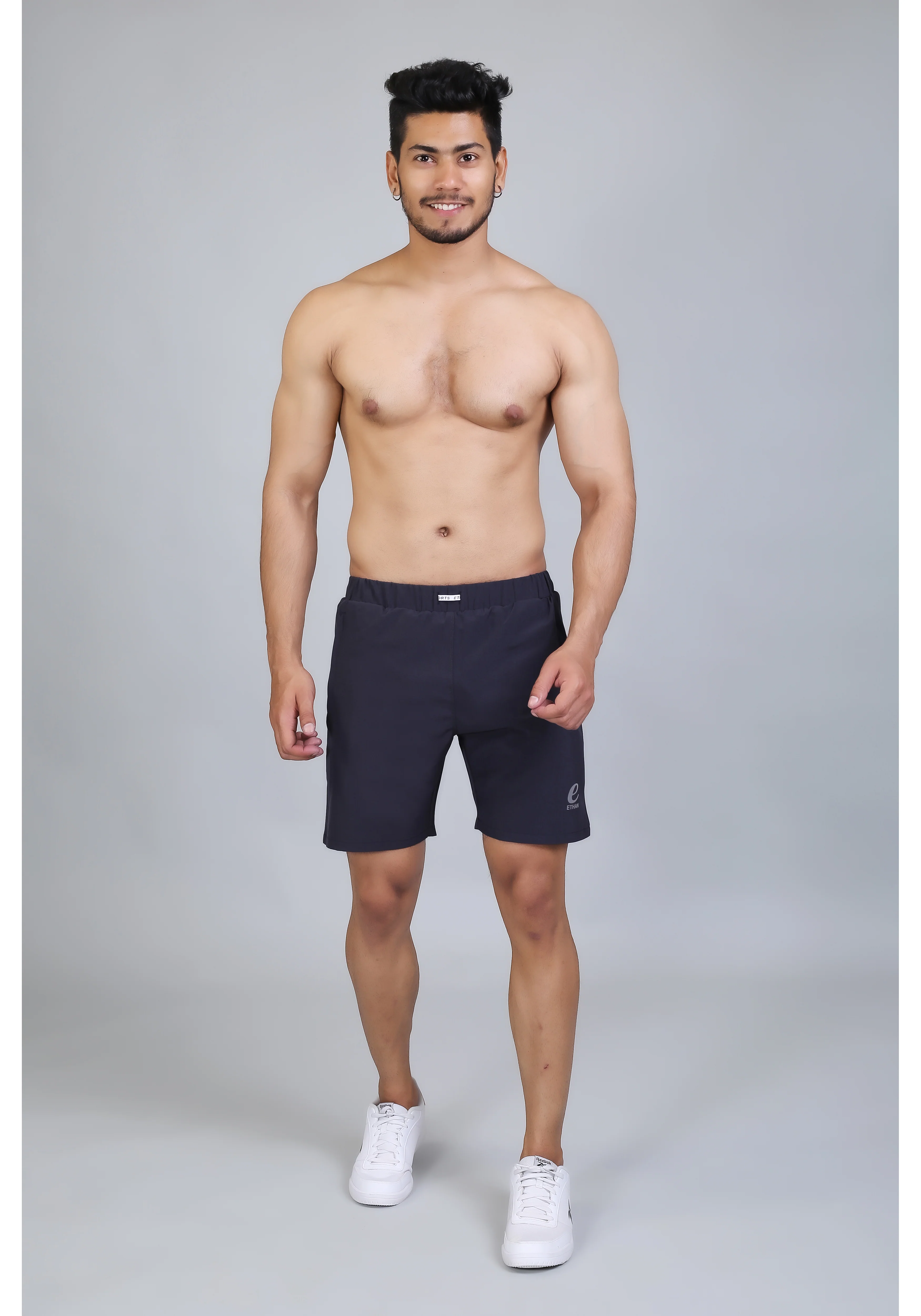 Ethan Solid Men Elastic Waistband Sports Shorts - Image 13