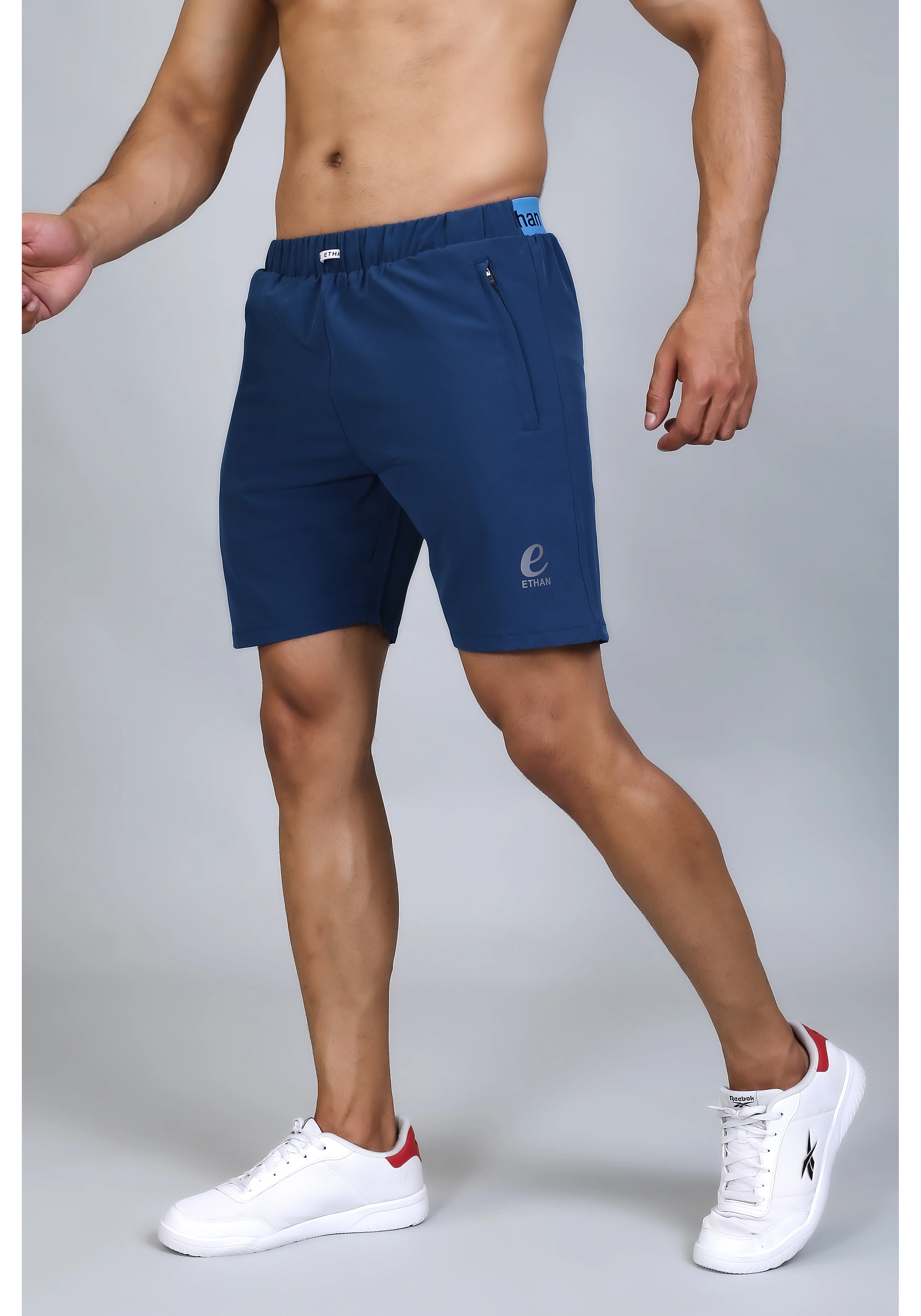 Ethan Solid Men Elastic Waistband Sports Shorts - Image 14
