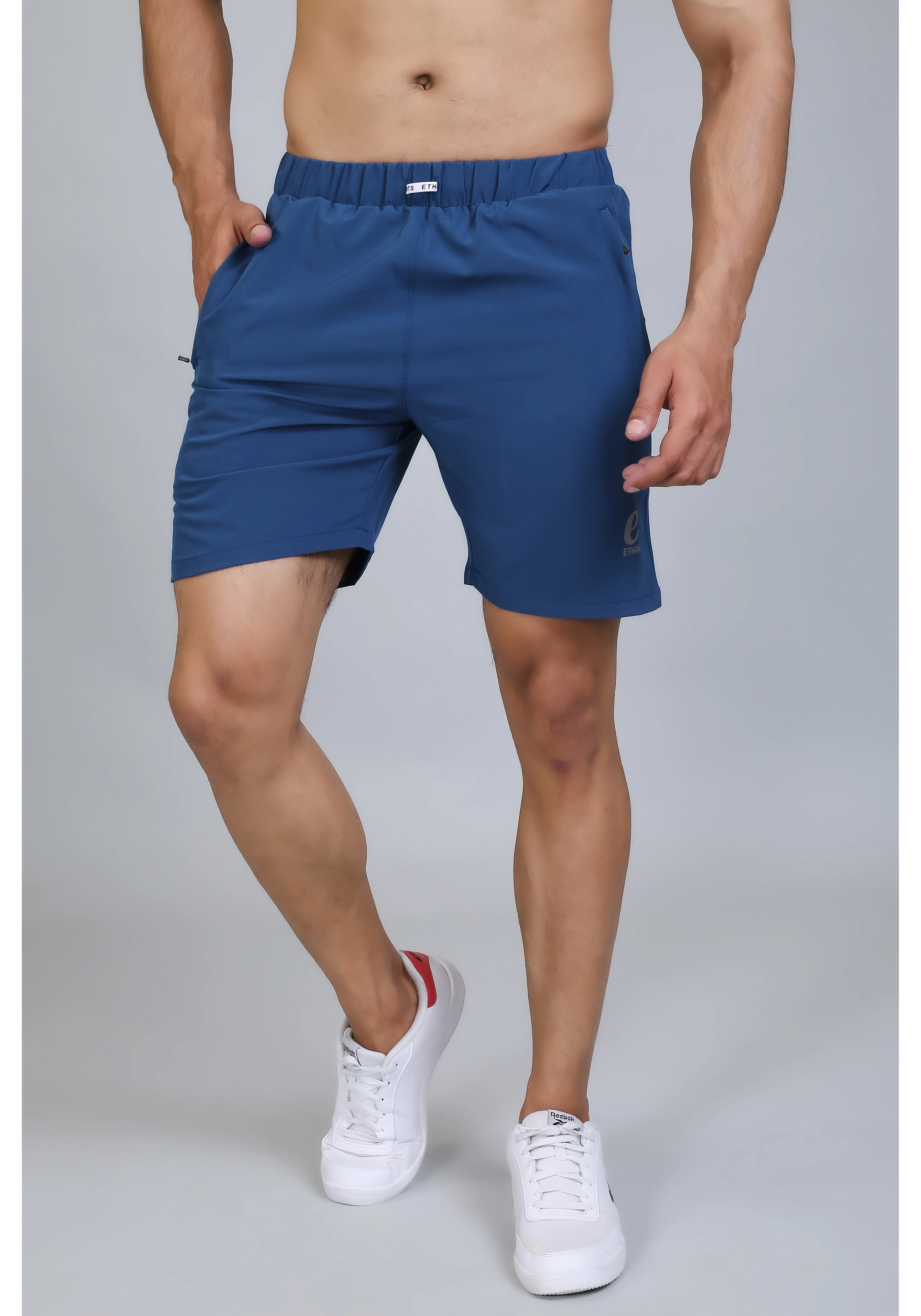 Ethan Solid Men Elastic Waistband Sports Shorts - Image 17