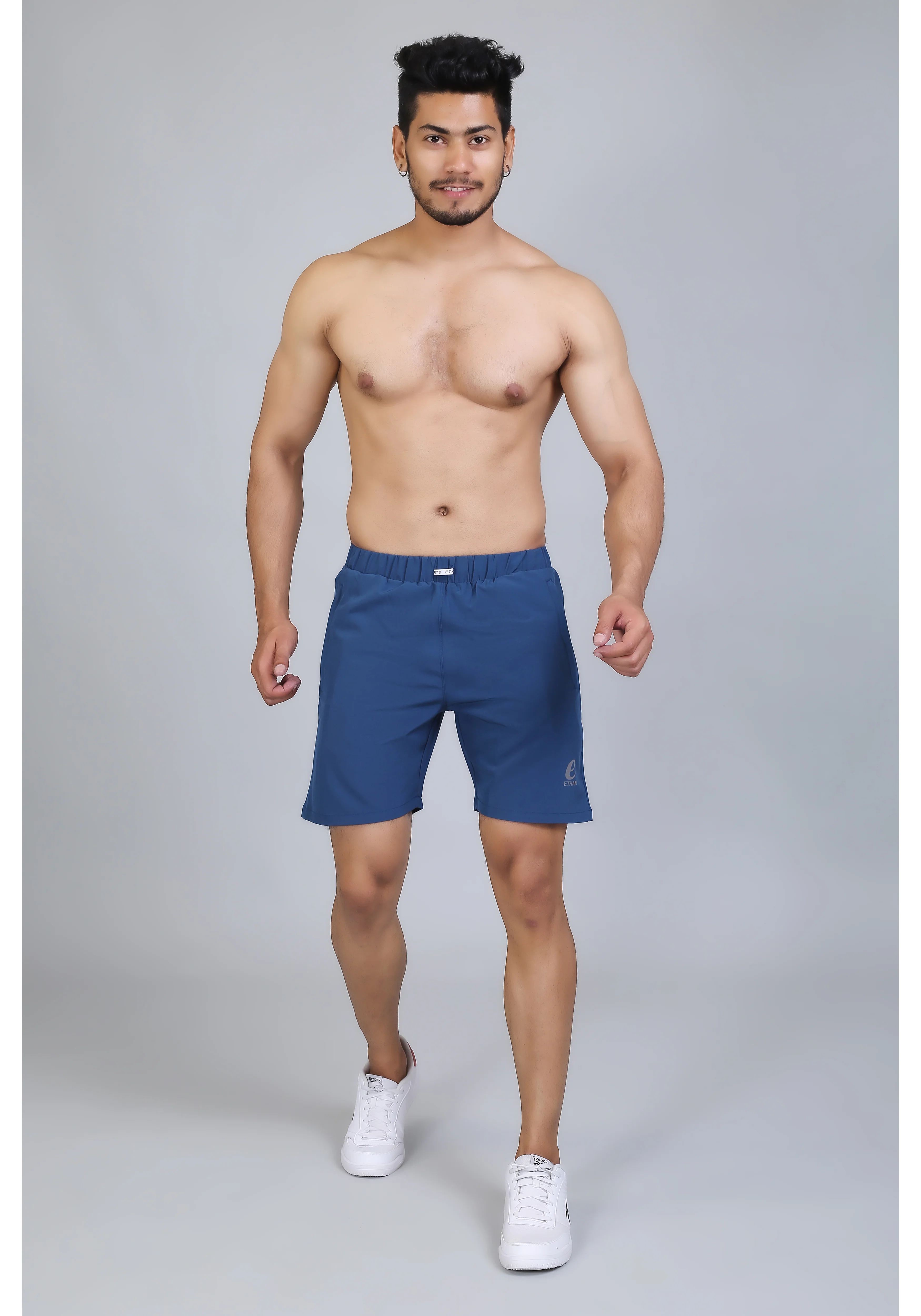 Ethan Solid Men Elastic Waistband Sports Shorts - Image 20