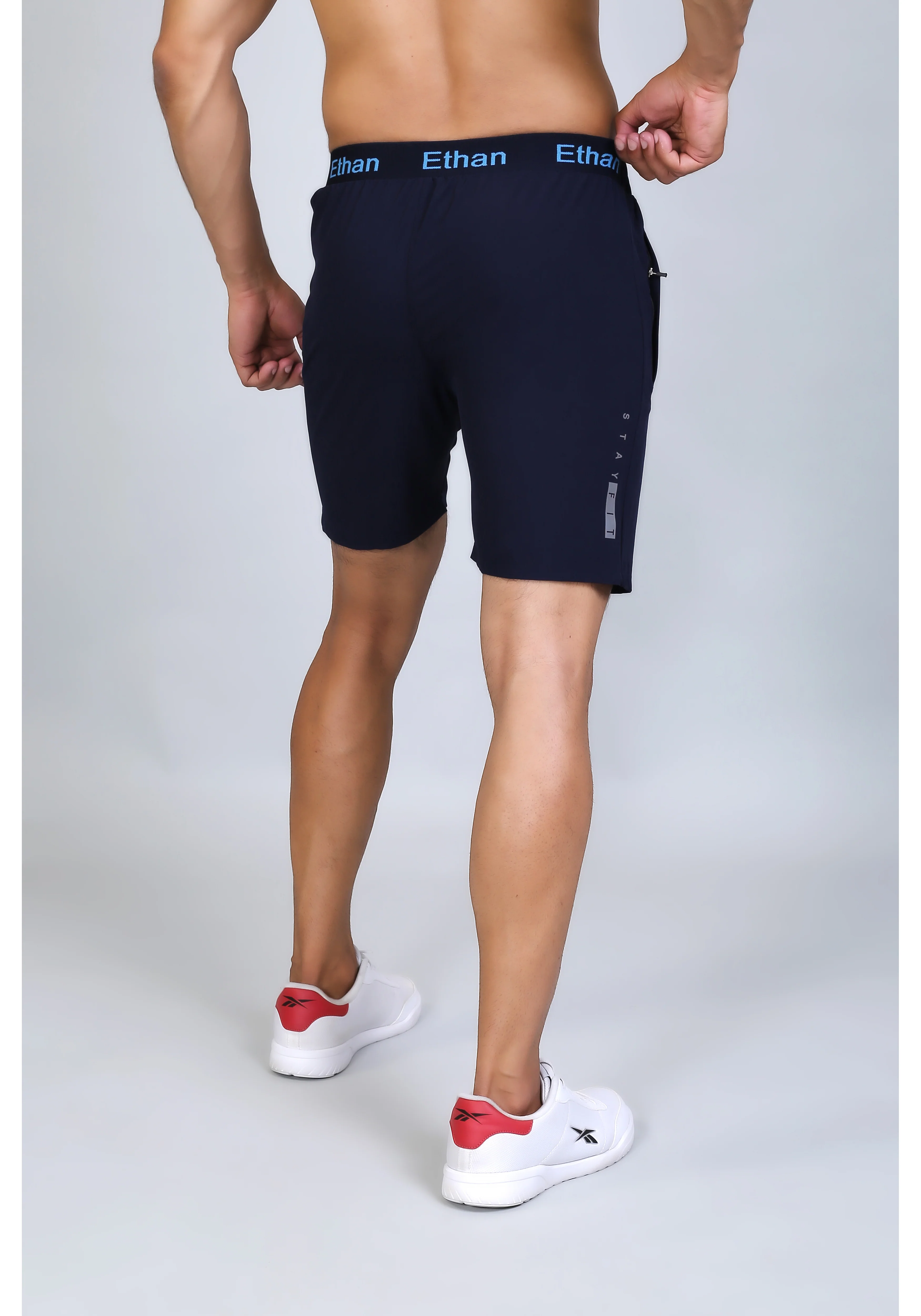 Ethan Solid Men Elastic Waistband Sports Shorts - Image 22