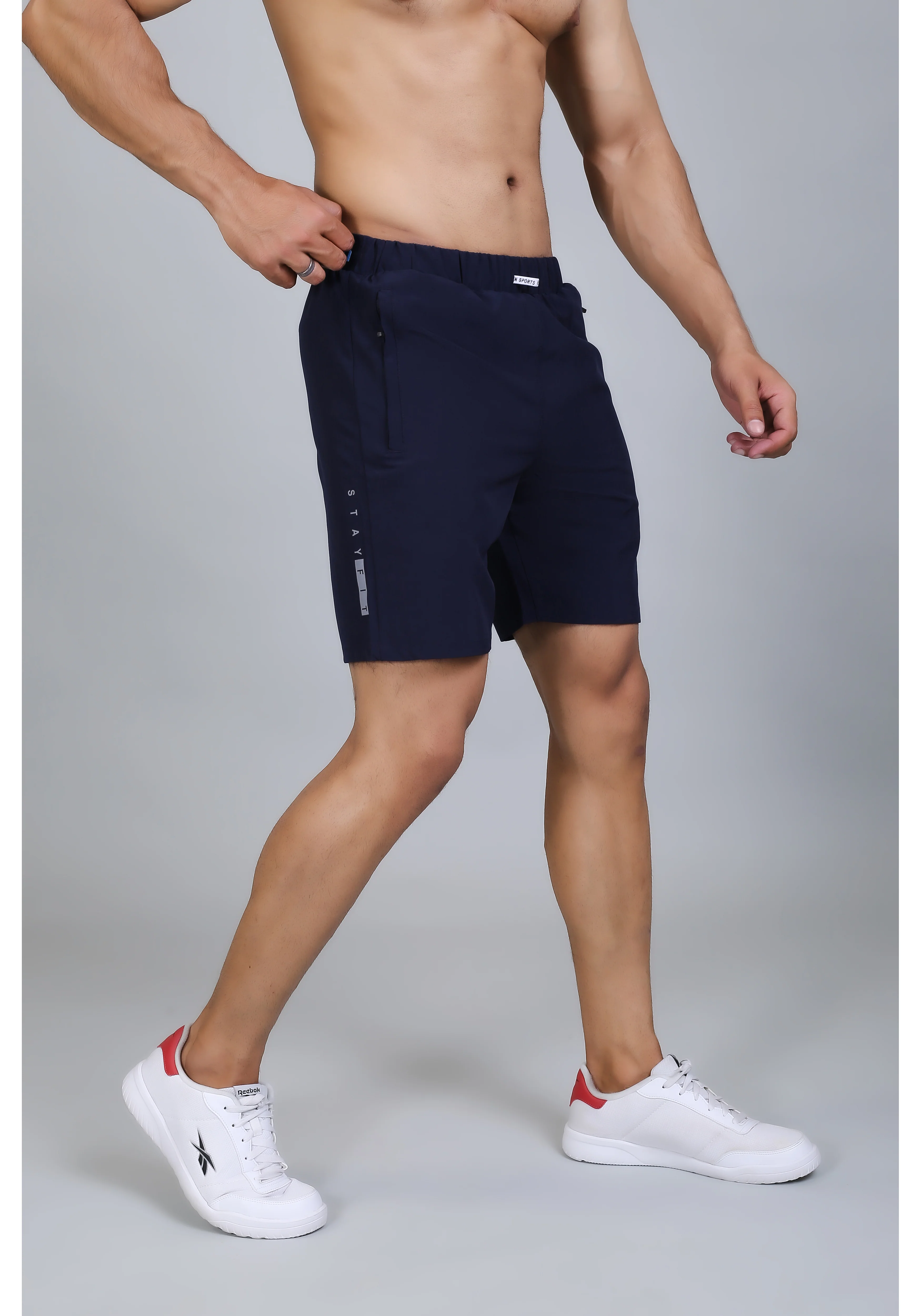 Ethan Solid Men Elastic Waistband Sports Shorts - Image 23