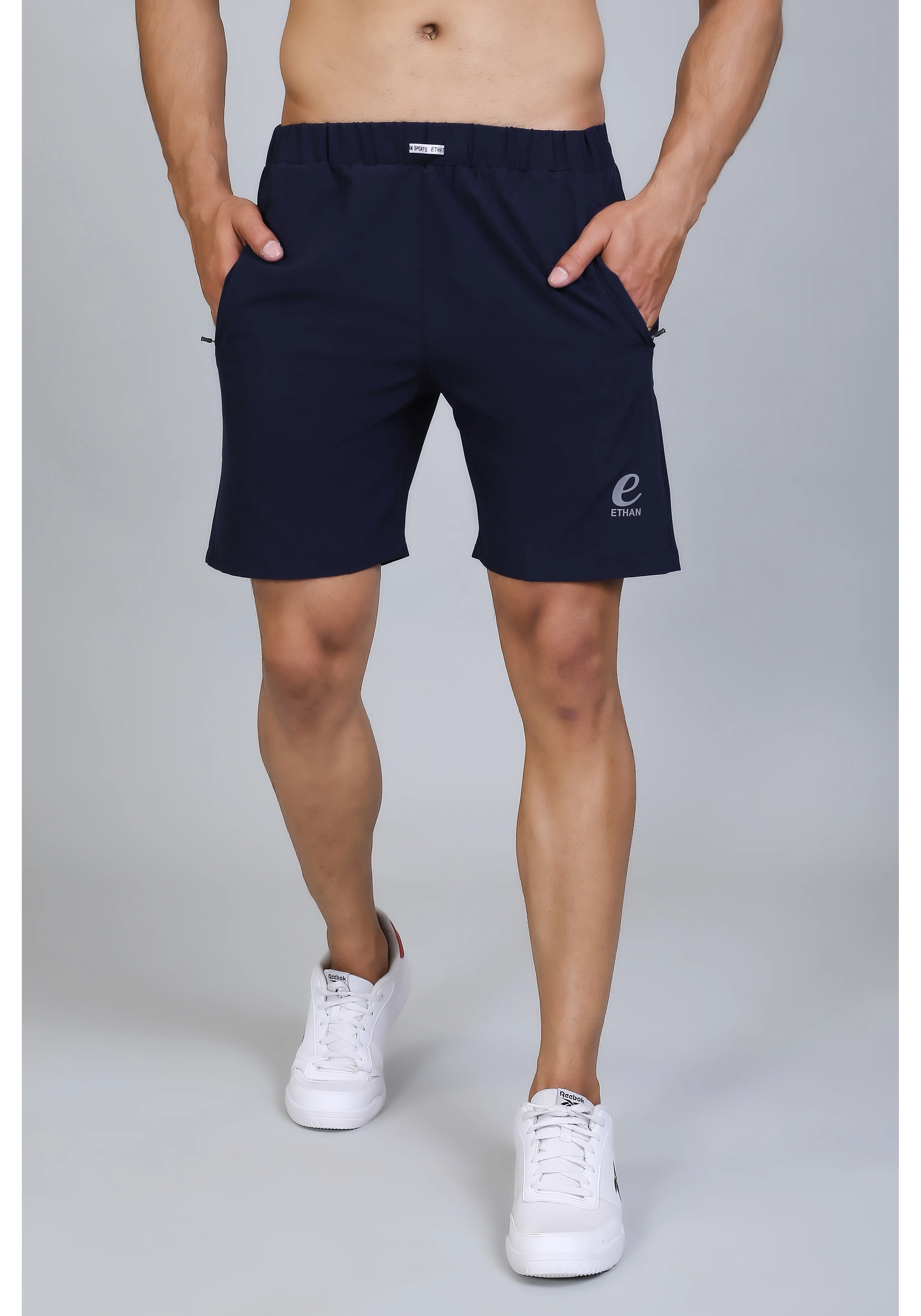 Ethan Solid Men Elastic Waistband Sports Shorts - Image 24