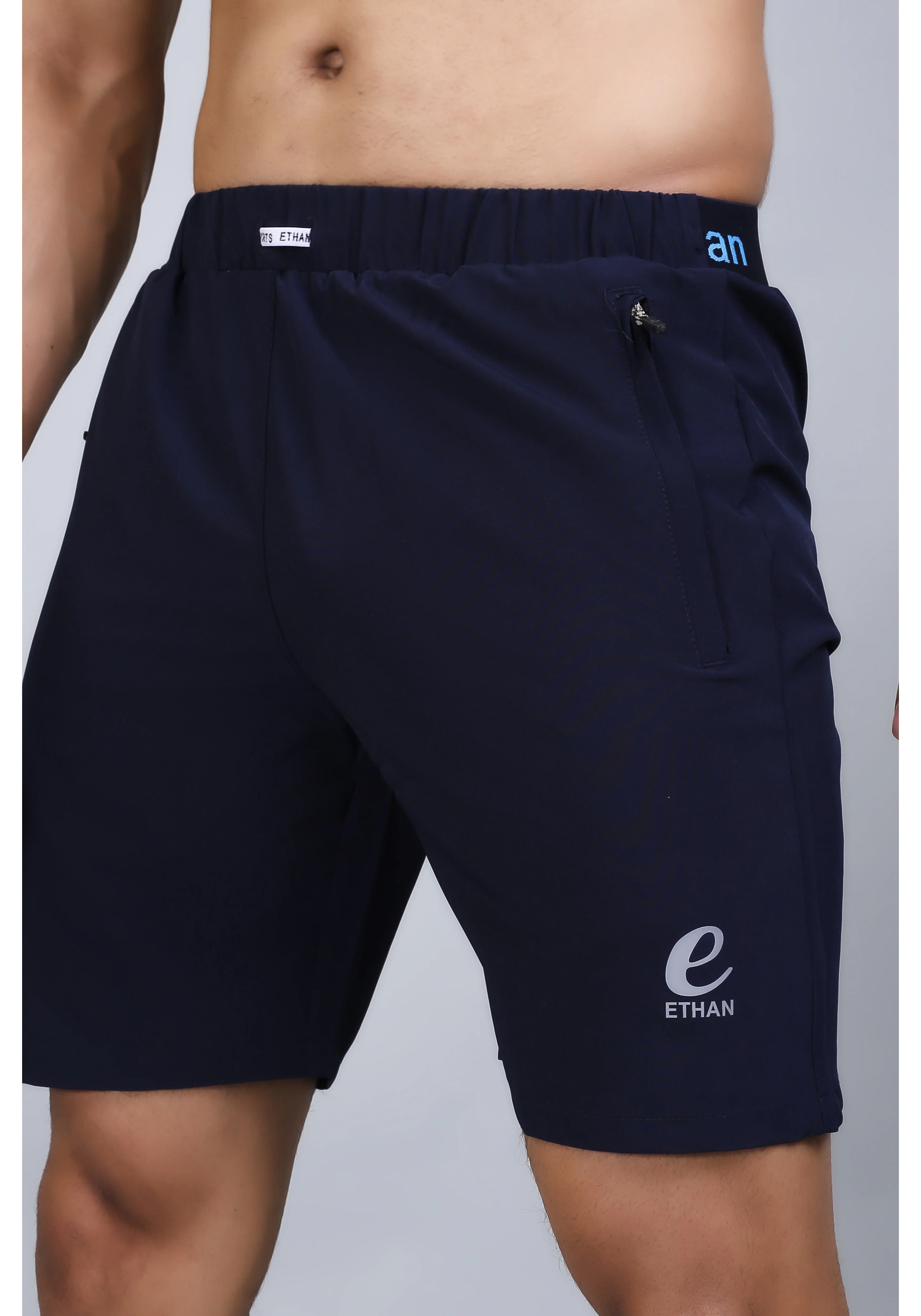 Ethan Solid Men Elastic Waistband Sports Shorts - Image 25