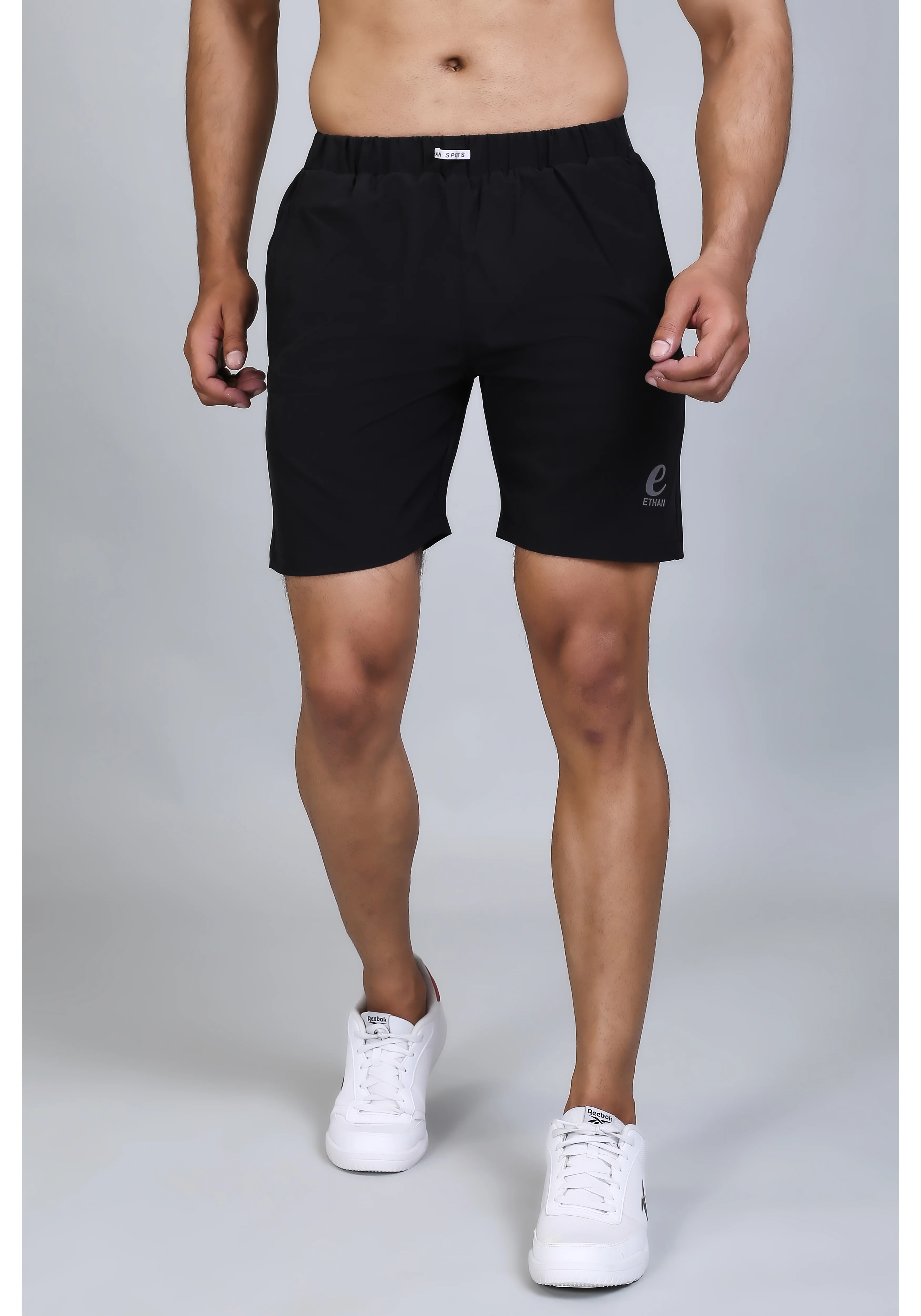 Ethan Solid Men Elastic Waistband Sports Shorts - Image 31