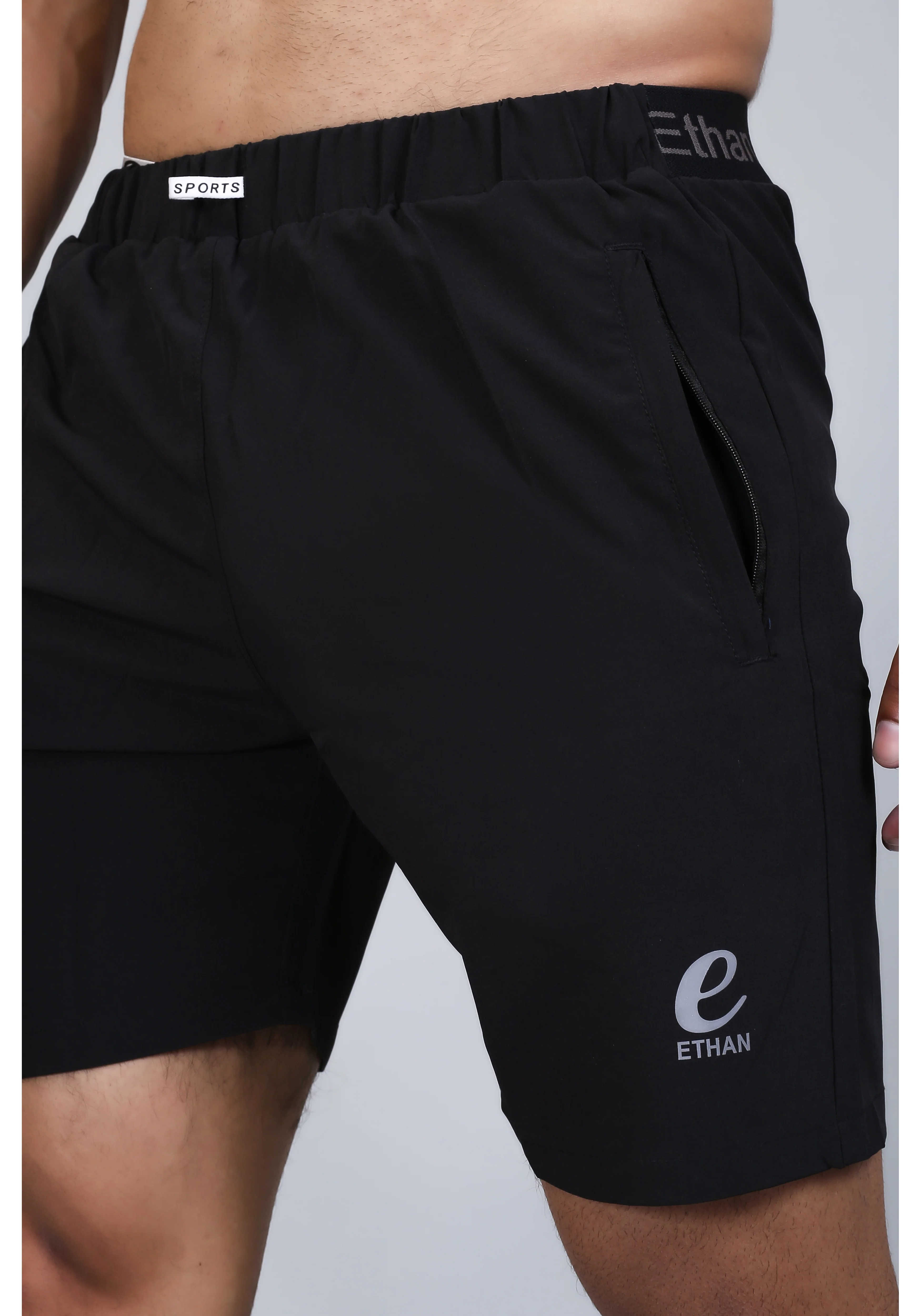 Ethan Solid Men Elastic Waistband Sports Shorts - Image 32