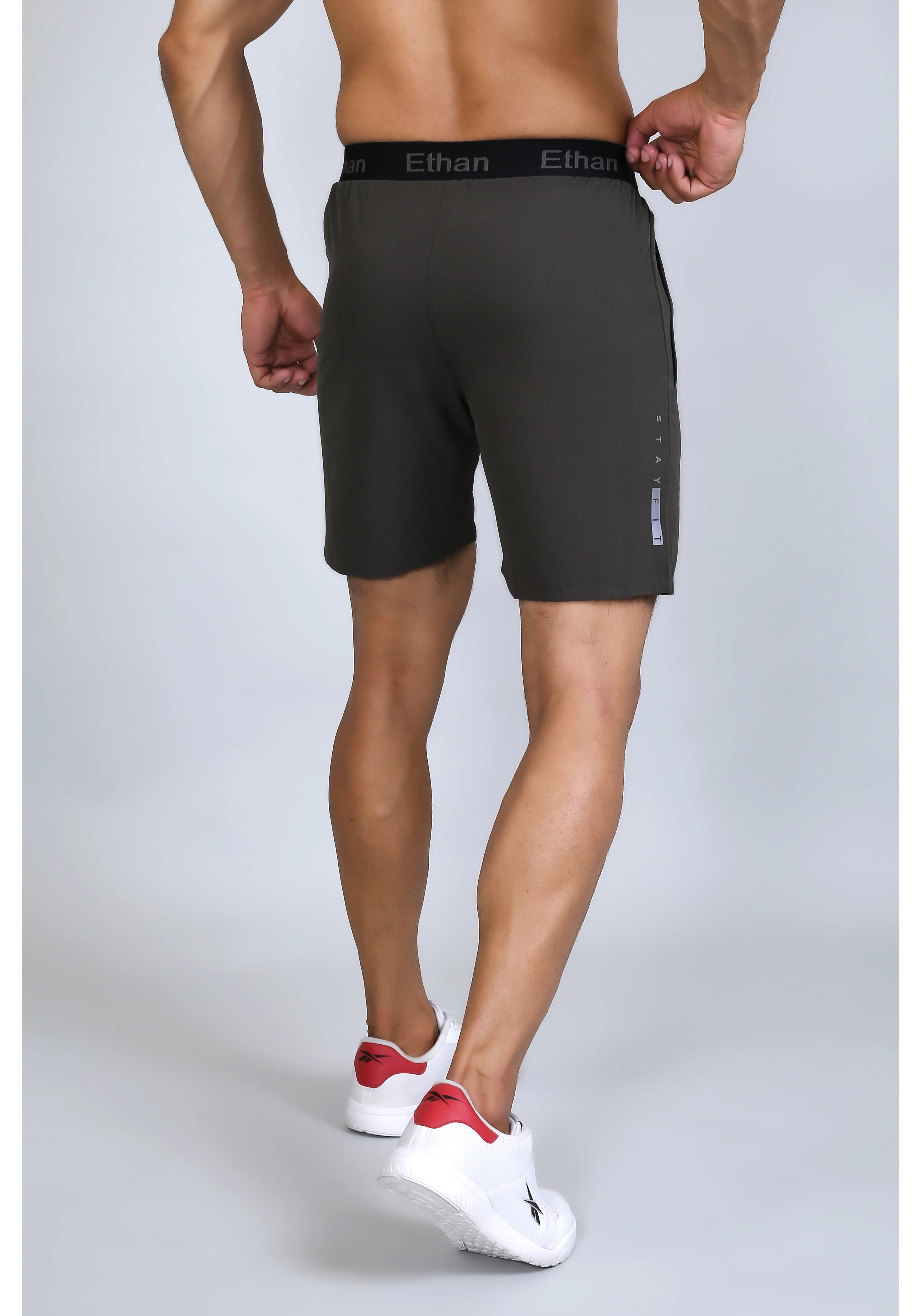 Ethan Solid Men Elastic Waistband Sports Shorts - Image 35