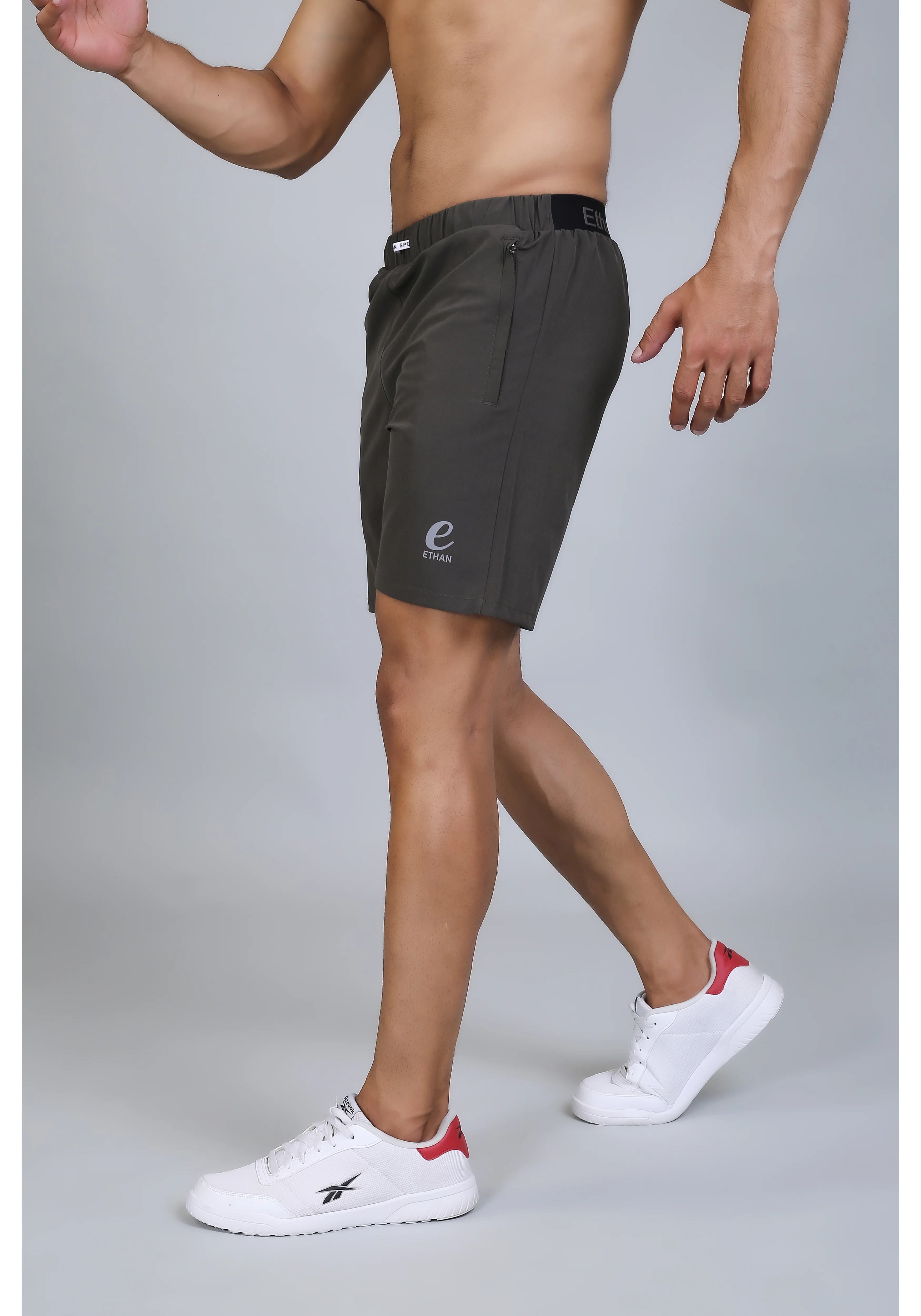Ethan Solid Men Elastic Waistband Sports Shorts - Image 36