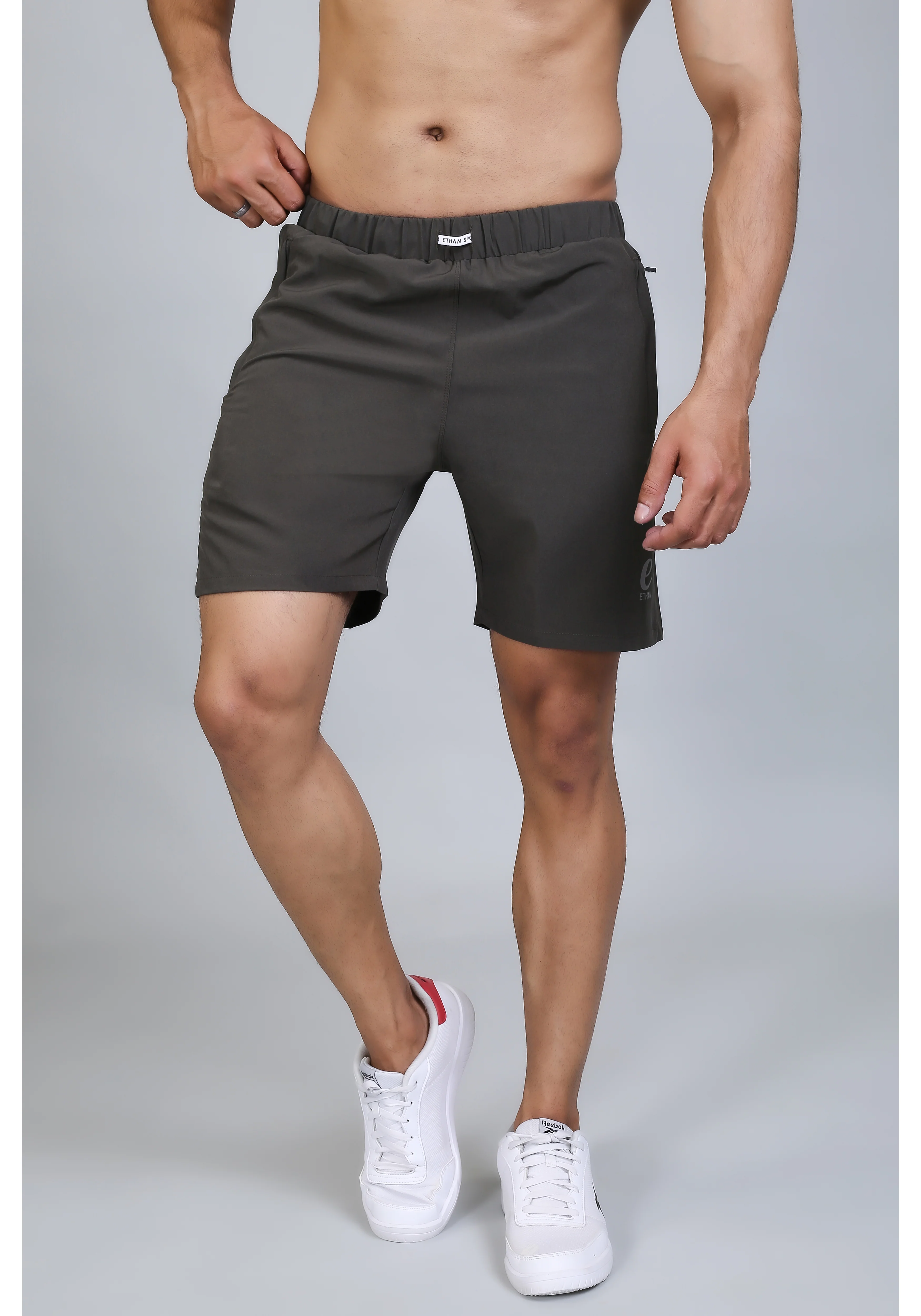 Ethan Solid Men Elastic Waistband Sports Shorts - Image 37