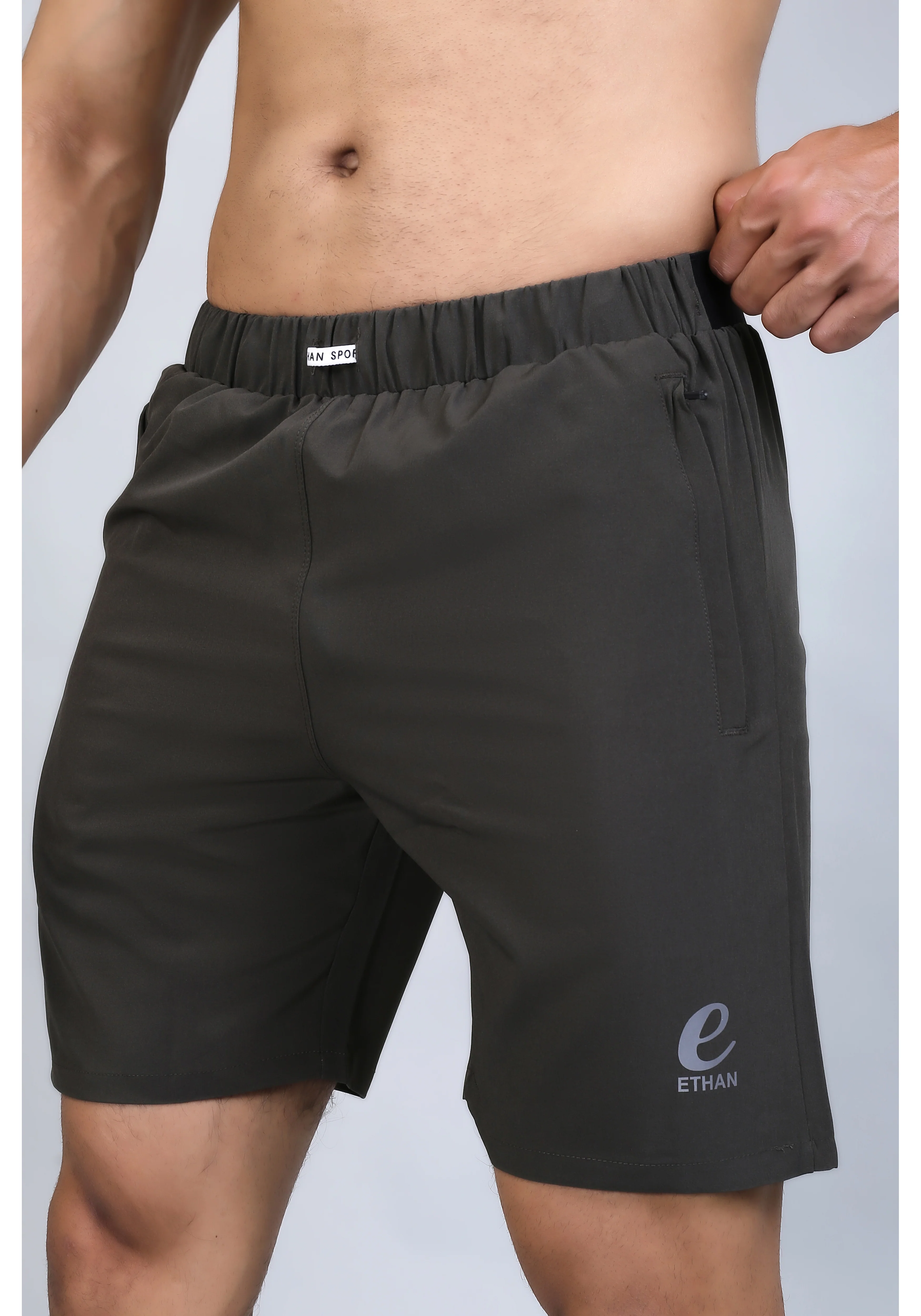 Ethan Solid Men Elastic Waistband Sports Shorts - Image 38