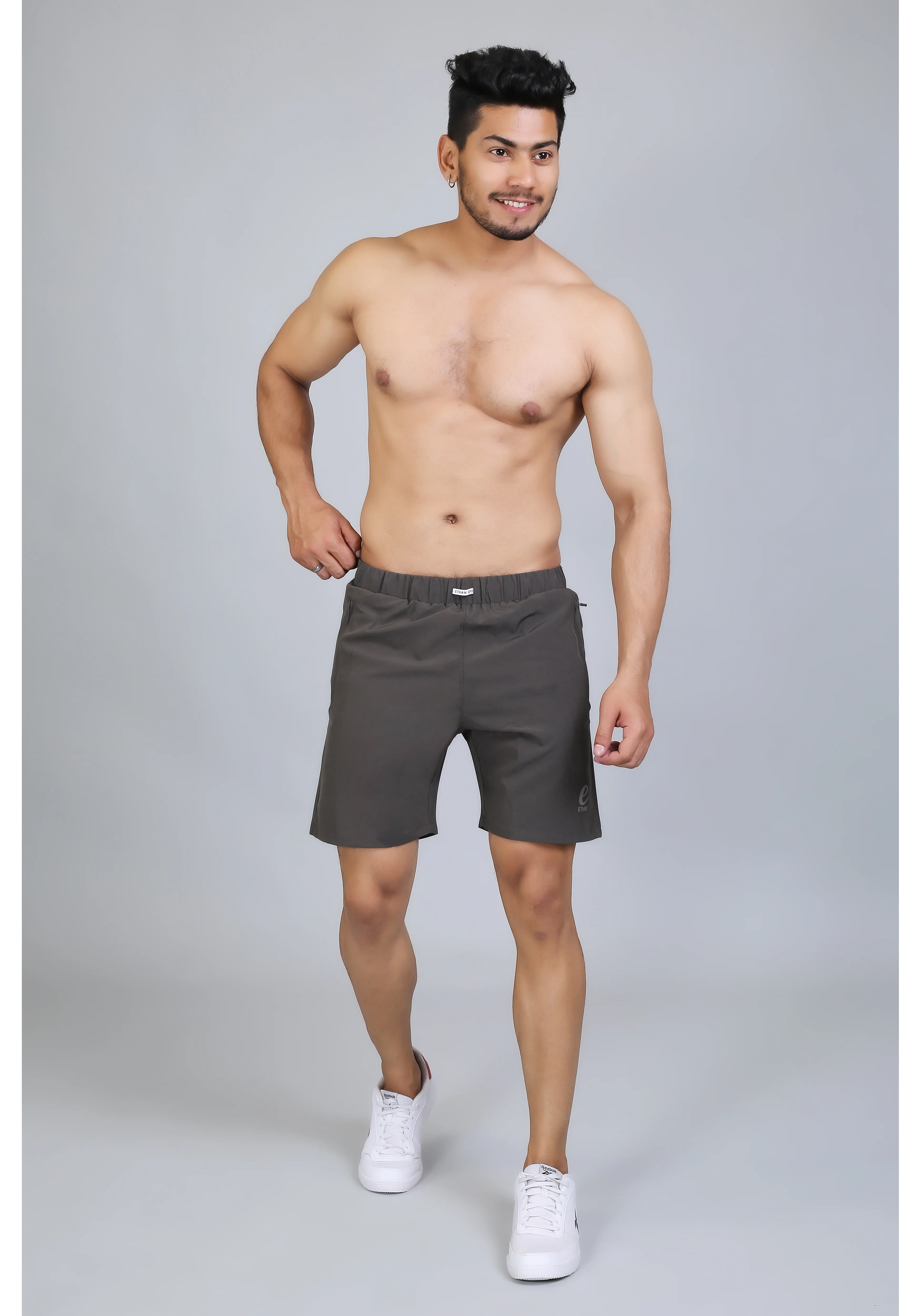 Ethan Solid Men Elastic Waistband Sports Shorts - Image 40