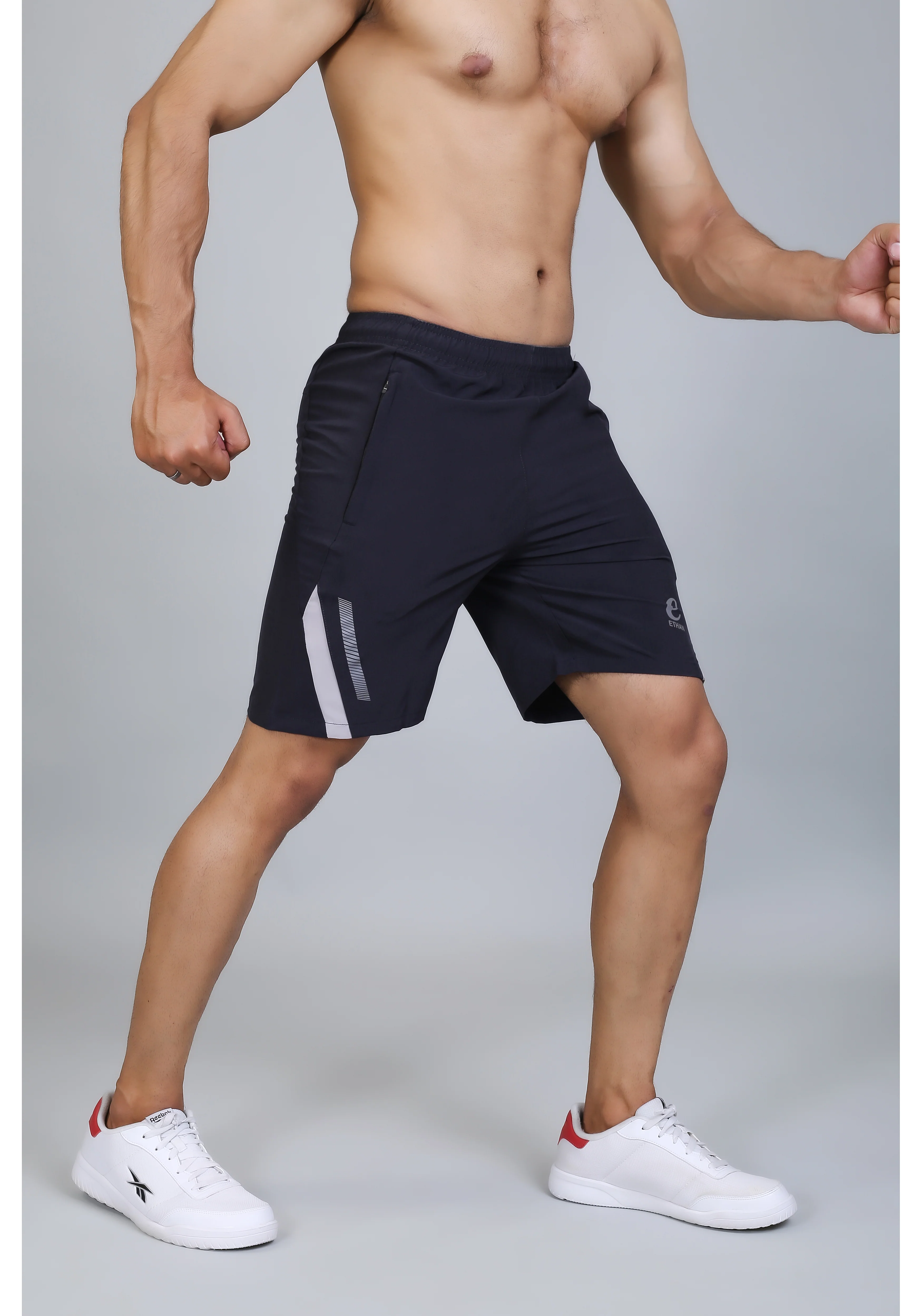 Ethan Solid Men Elasticated Towel Sports Shorts - Image 10