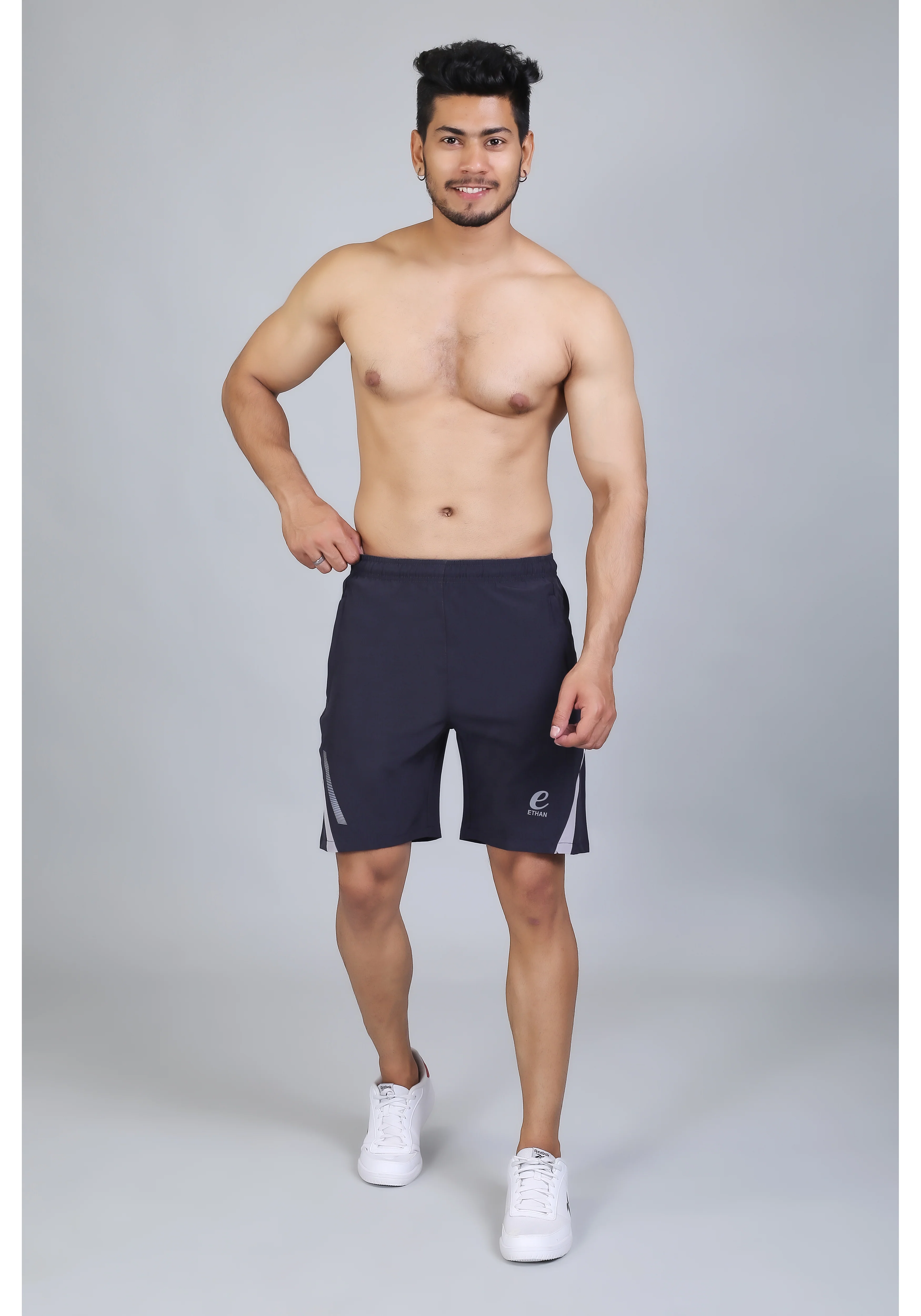Ethan Solid Men Elasticated Towel Sports Shorts - Image 13