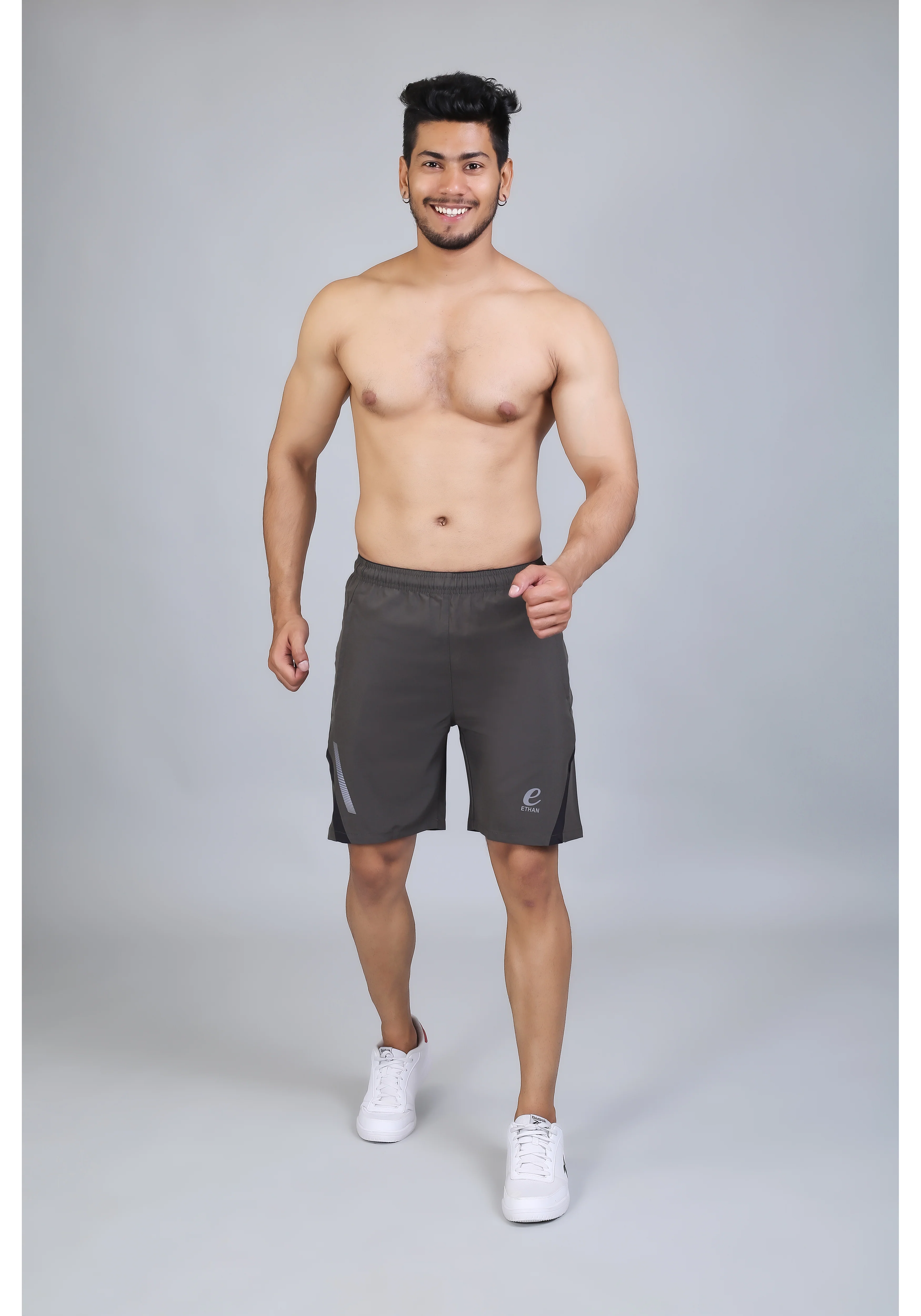 Ethan Solid Men Elasticated Towel Sports Shorts - Image 37