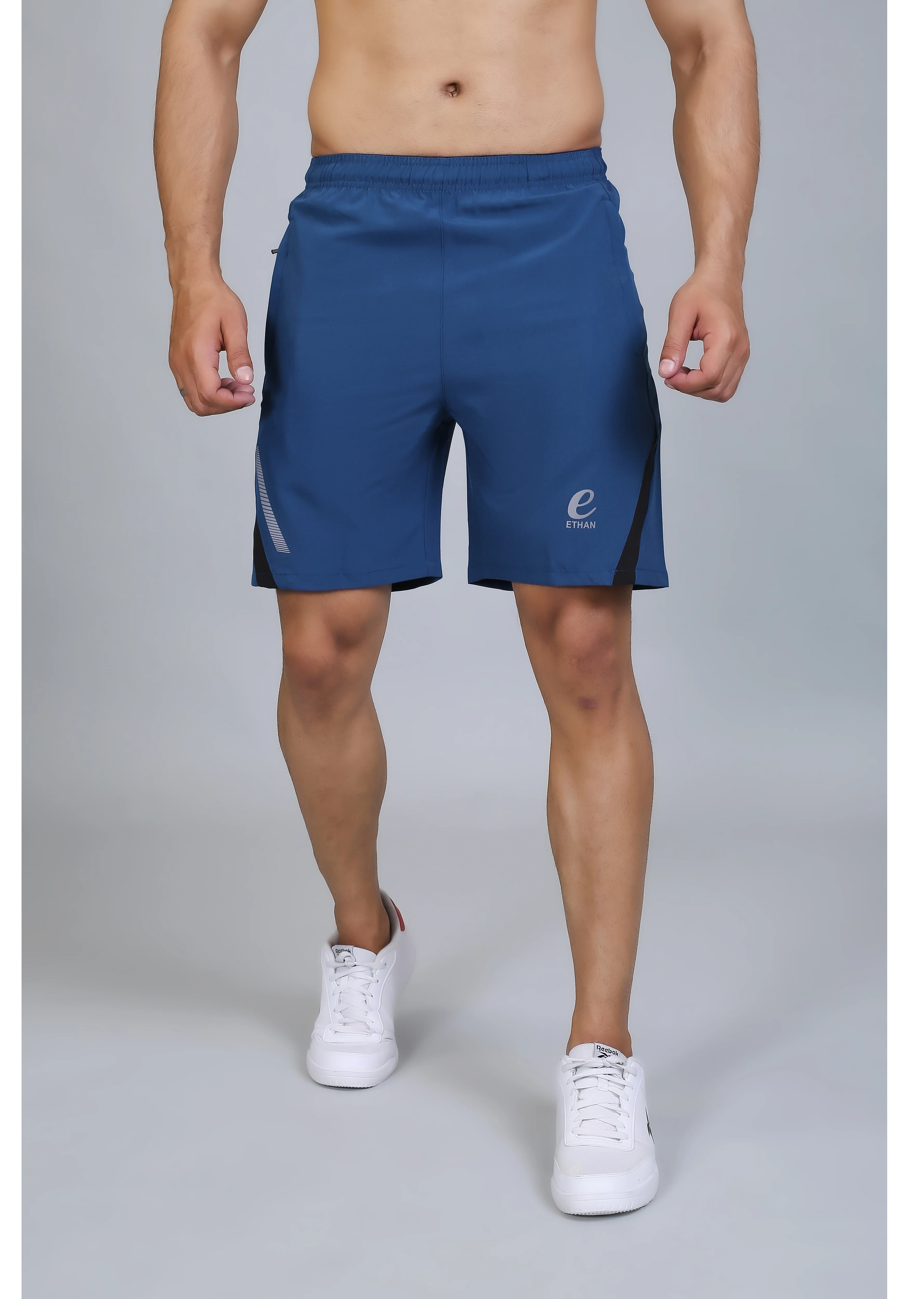 Ethan Solid Men Elasticated Towel Sports Shorts - Image 4