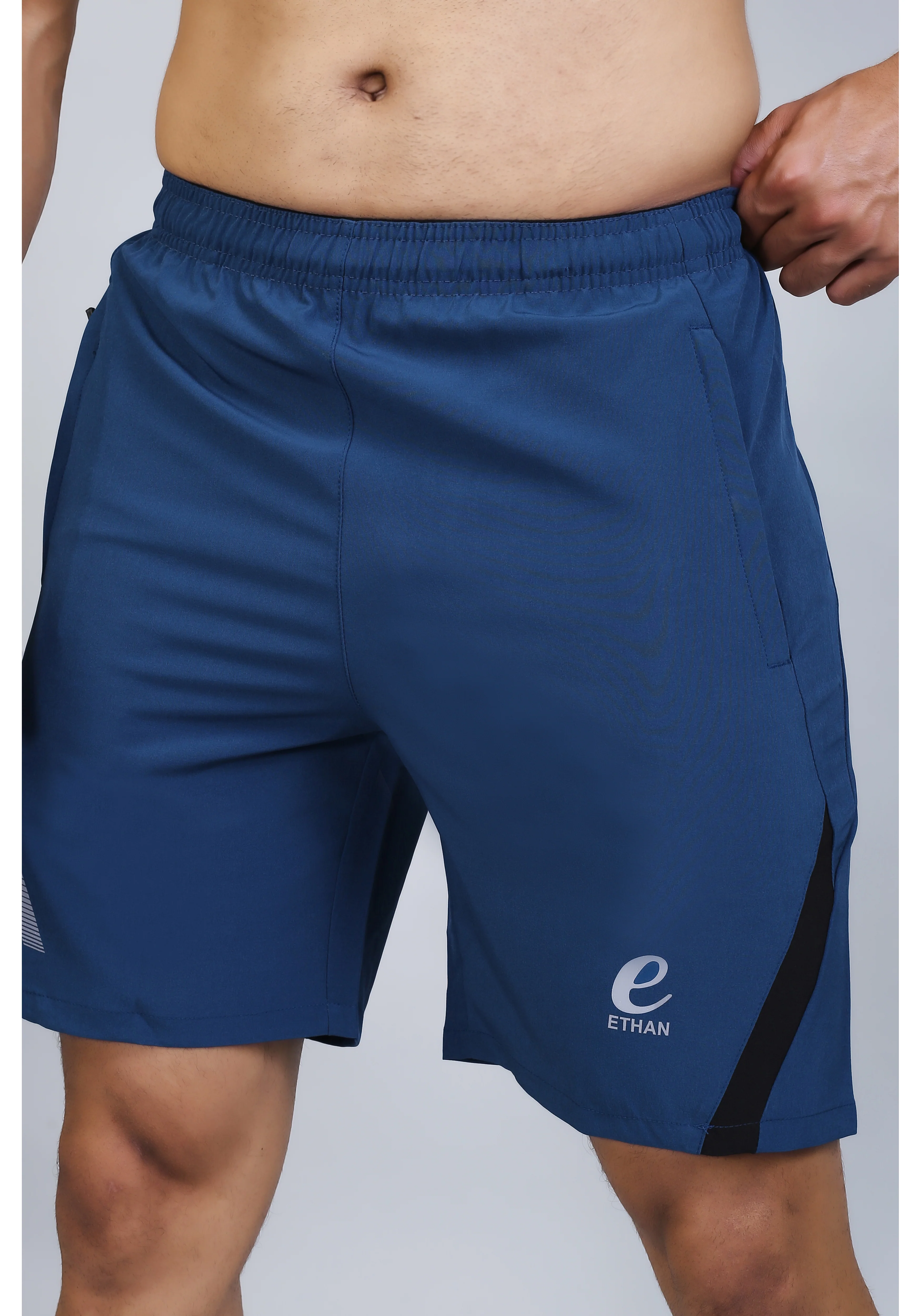 Ethan Solid Men Elasticated Towel Sports Shorts - Image 5