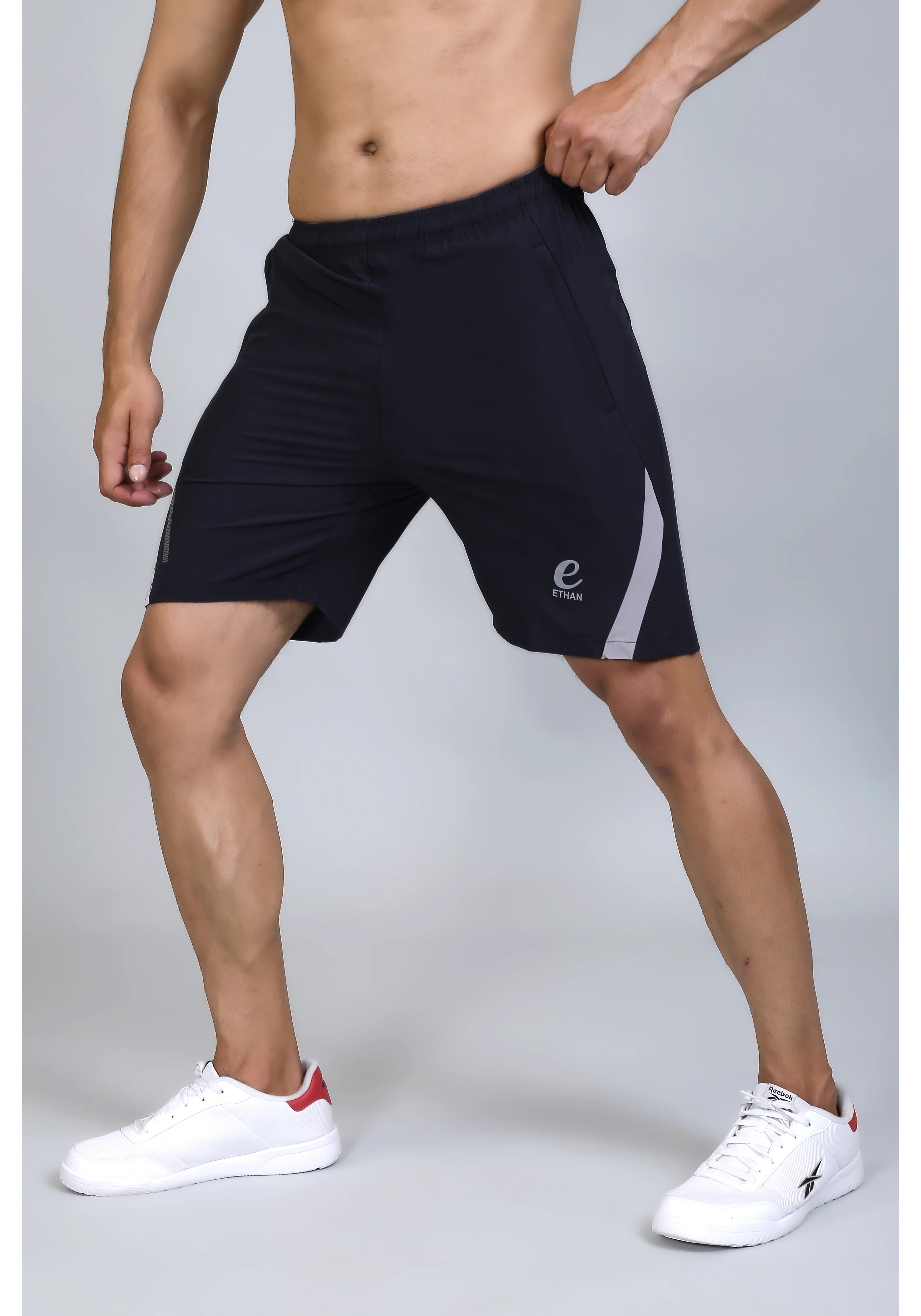 Ethan Solid Men Elasticated Towel Sports Shorts - Image 8