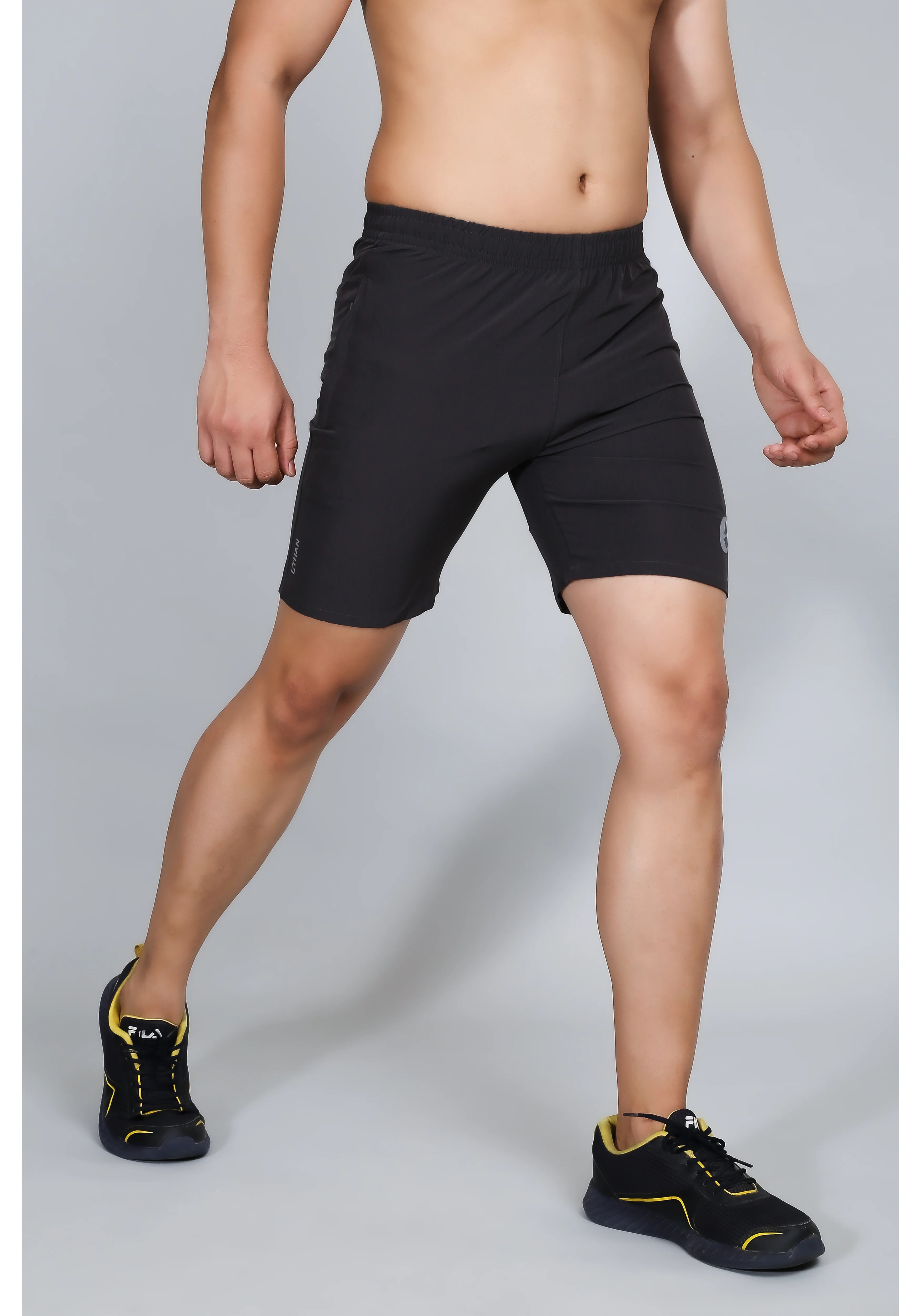 Ethan Solid Men Plain Sports Shorts - Image 3